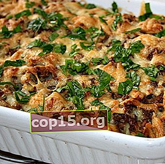 Hoe maak je een ovenschotel met vlees en champignons
