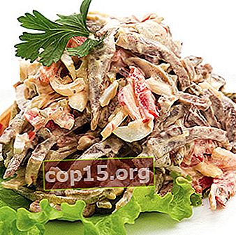 Feestelijke salades met champignons en tong