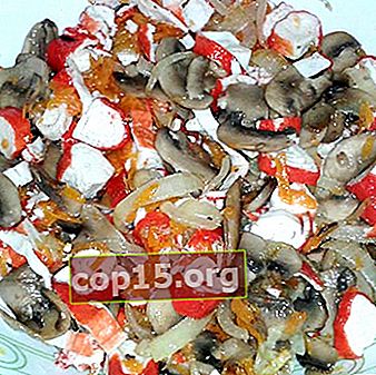 Insalate di champignon con bastoncini di granchio